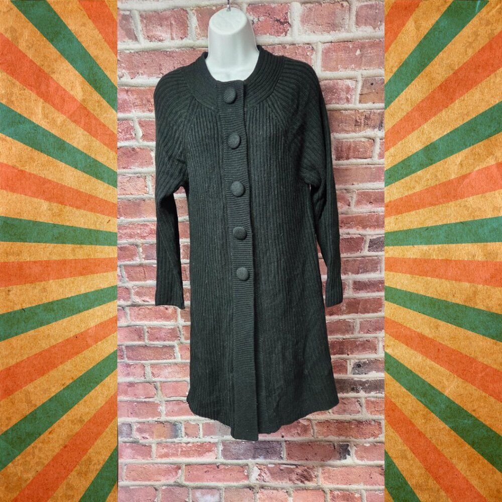 Vintage Women's ROCHELLE Acrylic‎ Tunic Cardigan Sweater Small